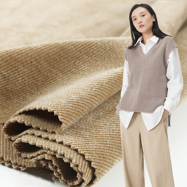 Mittelschwerer Woll-Chenille-Twill-Stoff